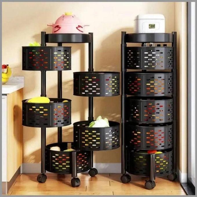 Étagère de Rangement Rotative 360° 5 Niveaux